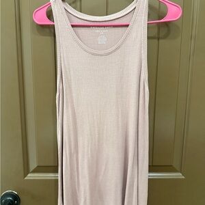 American Eagle Outfitters Ribbed Tank Dress - Light Blush